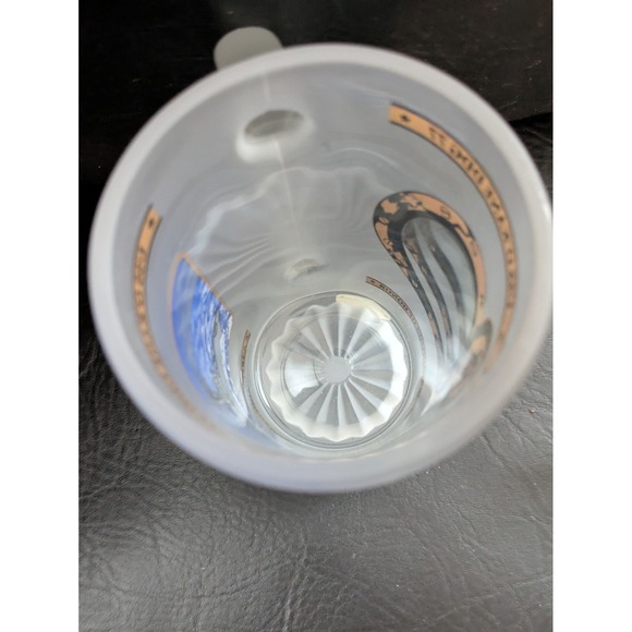 USS O'Kane DDG 77 Frosted Glass Beer Stein Navy Destroyer Mug Gold Trim 6in - Picture 6 of 10